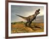 Tyrannosaurus Rex Dinosaur Walking in Desert Landscape-null-Framed Art Print