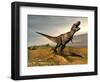 Tyrannosaurus Rex Dinosaur Walking in Desert Landscape-null-Framed Art Print