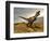 Tyrannosaurus Rex Dinosaur Walking in Desert Landscape-null-Framed Art Print