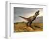Tyrannosaurus Rex Dinosaur Walking in Desert Landscape-null-Framed Art Print