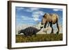 Tyrannosaurus Rex Dinosaurs Confronting a Lone Ankylosaurus-Stocktrek Images-Framed Art Print