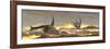 Tyrannosaurus Rex Dinosaurs Dying from a Big Meteorite Crash-null-Framed Art Print