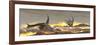 Tyrannosaurus Rex Dinosaurs Dying from a Big Meteorite Crash-null-Framed Premium Giclee Print