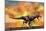 Tyrannosaurus Rex Escaping from a Violent Fire Storm-null-Mounted Premium Giclee Print