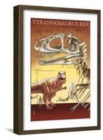 Tyrannosaurus Rex Facts, c.2008-Lantern Press-Framed Art Print