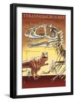 Tyrannosaurus Rex Facts, c.2008-Lantern Press-Framed Art Print