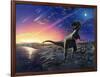 Tyrannosaurus Rex Fleeing From An Asteroid Strike-Chris Butler-Framed Photographic Print