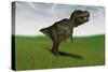 Tyrannosaurus Rex Hunting for its Next Meal in a Grassy Field-null-Stretched Canvas