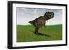 Tyrannosaurus Rex Hunting for its Next Meal in a Grassy Field-null-Framed Art Print