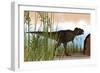 Tyrannosaurus Rex Hunting for its Next Meal-null-Framed Premium Giclee Print