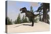 Tyrannosaurus Rex Hunting for its Next Meal-null-Stretched Canvas