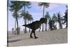 Tyrannosaurus Rex Hunting for its Next Meal-null-Stretched Canvas