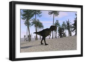 Tyrannosaurus Rex Hunting for its Next Meal-null-Framed Art Print