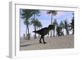 Tyrannosaurus Rex Hunting for its Next Meal-null-Framed Art Print