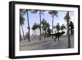 Tyrannosaurus Rex Hunting for its Next Meal-null-Framed Premium Giclee Print