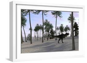 Tyrannosaurus Rex Hunting for its Next Meal-null-Framed Premium Giclee Print