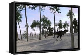 Tyrannosaurus Rex Hunting for its Next Meal-null-Framed Stretched Canvas