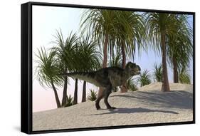 Tyrannosaurus Rex Hunting for its Next Meal-null-Framed Stretched Canvas