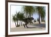 Tyrannosaurus Rex Hunting for its Next Meal-null-Framed Art Print