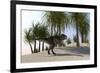 Tyrannosaurus Rex Hunting for its Next Meal-null-Framed Art Print