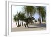 Tyrannosaurus Rex Hunting for its Next Meal-null-Framed Art Print