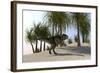 Tyrannosaurus Rex Hunting for its Next Meal-null-Framed Art Print