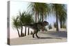 Tyrannosaurus Rex Hunting for its Next Meal-null-Stretched Canvas