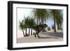 Tyrannosaurus Rex Hunting for its Next Meal-null-Framed Art Print