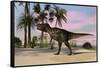 Tyrannosaurus Rex Hunting in a Tropical Environment-null-Framed Stretched Canvas
