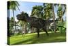 Tyrannosaurus Rex Hunting in a Tropical Landscape-null-Stretched Canvas