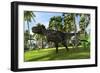 Tyrannosaurus Rex Hunting in a Tropical Landscape-null-Framed Art Print