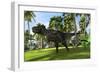 Tyrannosaurus Rex Hunting in a Tropical Landscape-null-Framed Art Print