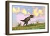 Tyrannosaurus Rex Hunting in an Open Field-null-Framed Art Print