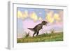 Tyrannosaurus Rex Hunting in an Open Field-null-Framed Art Print