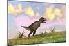 Tyrannosaurus Rex Hunting in an Open Field-null-Mounted Art Print