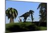 Tyrannosaurus Rex Hunting in an Open Field-null-Mounted Art Print