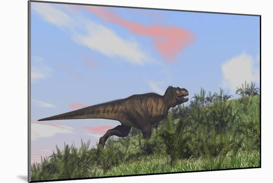 Tyrannosaurus Rex Hunting in an Open Field-null-Mounted Art Print