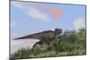 Tyrannosaurus Rex Hunting in an Open Field-null-Mounted Art Print