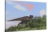 Tyrannosaurus Rex Hunting in an Open Field-null-Stretched Canvas