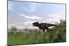 Tyrannosaurus Rex Hunting in an Open Field-null-Mounted Art Print