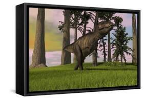 Tyrannosaurus Rex Hunting in Grasslands-null-Framed Stretched Canvas