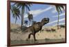 Tyrannosaurus Rex Hunting in Shallow Water-null-Framed Art Print