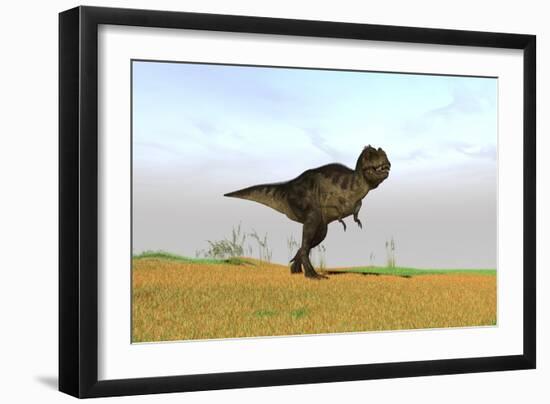 Tyrannosaurus Rex in a Grassy Field-null-Framed Art Print