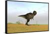 Tyrannosaurus Rex in a Grassy Field-null-Framed Stretched Canvas