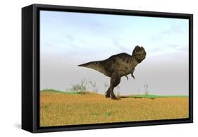 Tyrannosaurus Rex in a Grassy Field-null-Framed Stretched Canvas