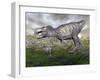 Tyrannosaurus Rex Mother and Offspring-null-Framed Art Print