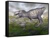 Tyrannosaurus Rex Mother and Offspring-null-Framed Stretched Canvas