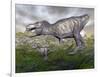 Tyrannosaurus Rex Mother and Offspring-null-Framed Art Print