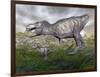 Tyrannosaurus Rex Mother and Offspring-null-Framed Art Print