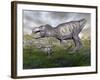 Tyrannosaurus Rex Mother and Offspring-null-Framed Art Print